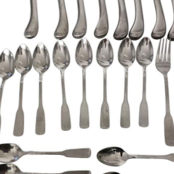 44 Stanley Roberts Flatware SRB 140 Rogers MCM Stainless Steel Mixed Pieces Vtg. - Picture 2 of 9